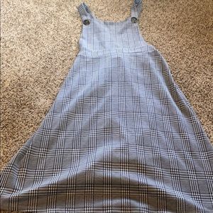 Black and White Houndstooth Coverall Style Dress